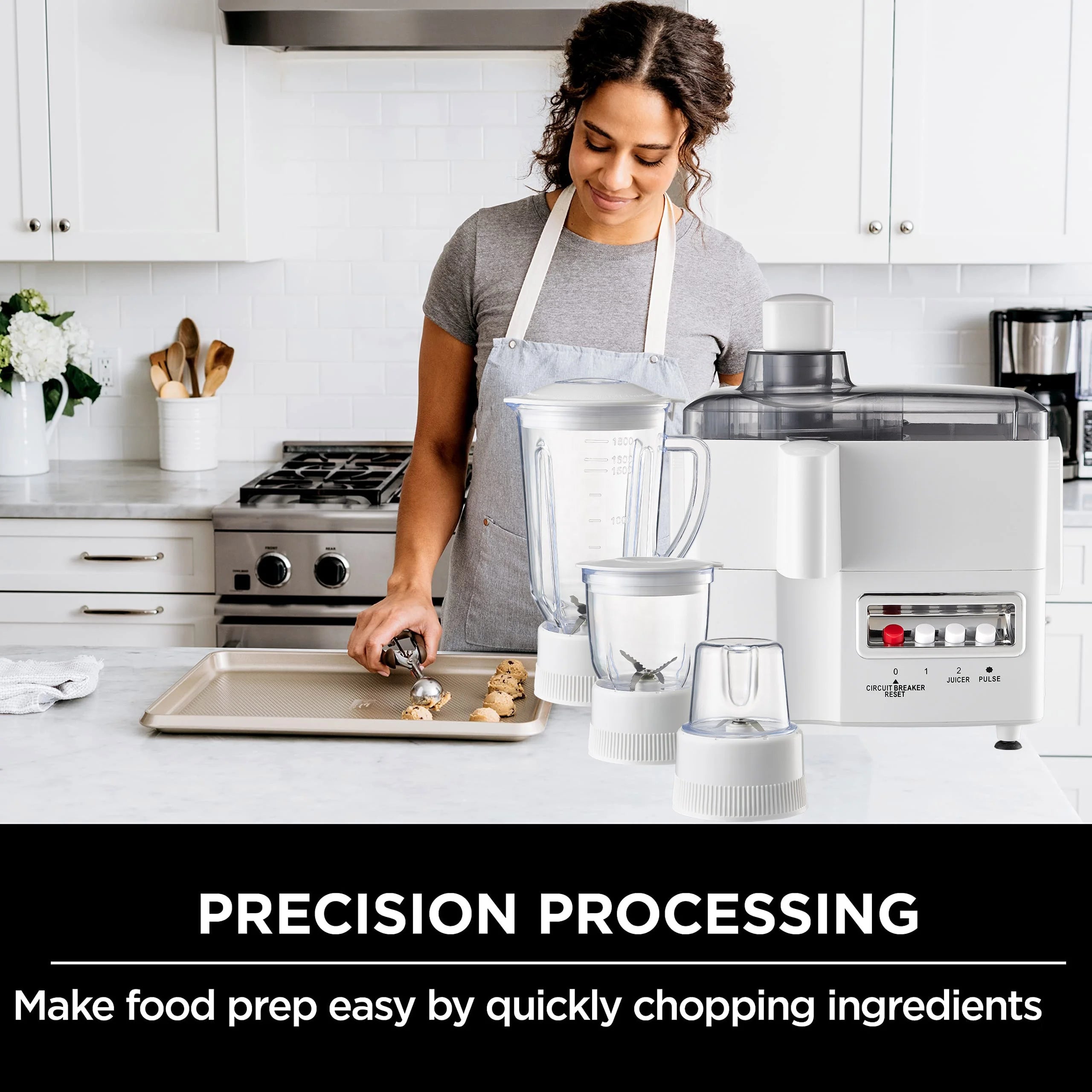 Multifunction 4 in 1 Electric Kitchen Appliances Blender Chopper Food Processor for Chopping Slicing